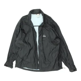 Adidas Mens Black Rain Jacket | Vintage Tracksuit Top Sportswear VTG