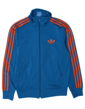 ADIDAS Mens Tracksuit Top Jacket Small Blue Polyester