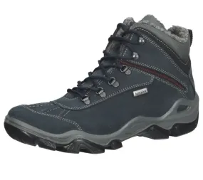 Bama scarpe da donna in vera pelle, scarpe da trekking resistenti alle intemperie con bama-tex e ammortizzatore 1085011 blu scur