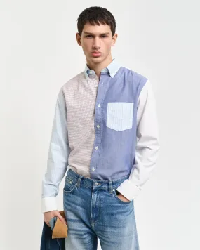 Camicia Oxford Remake a blocchi regular fit    