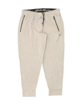 EDDIE BAUER Mens Tracksuit Trousers Joggers Large Grey Polyester