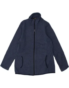 EDDIE BAUER Womens Tracksuit Top Jacket UK 10 Small Navy Blue Polyester