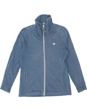 ELLESSE Womens Tracksuit Top Jacket UK 16 Large Navy Blue Flecked Cotton