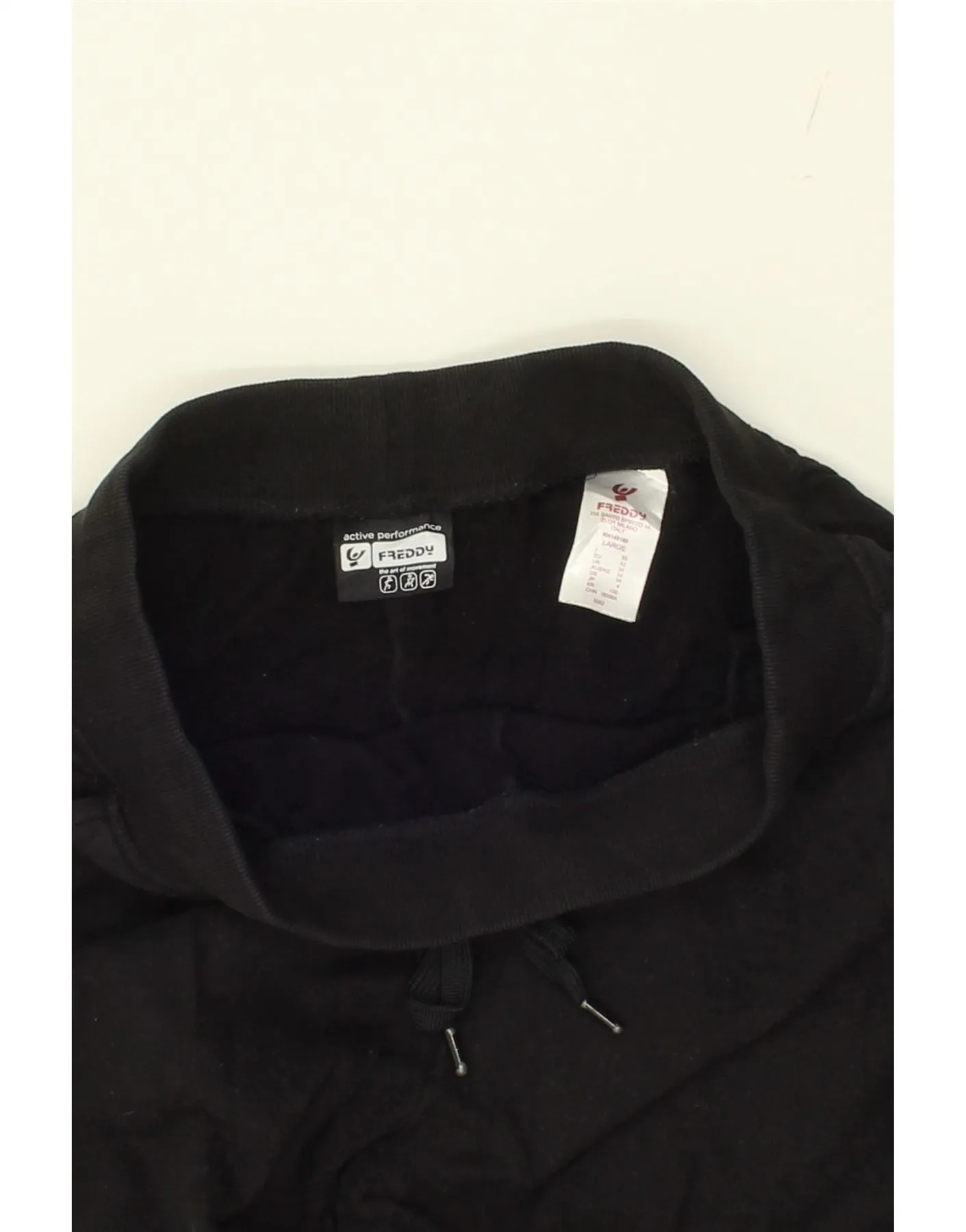 FREDDY Mens Tracksuit Trousers Joggers Large  Black