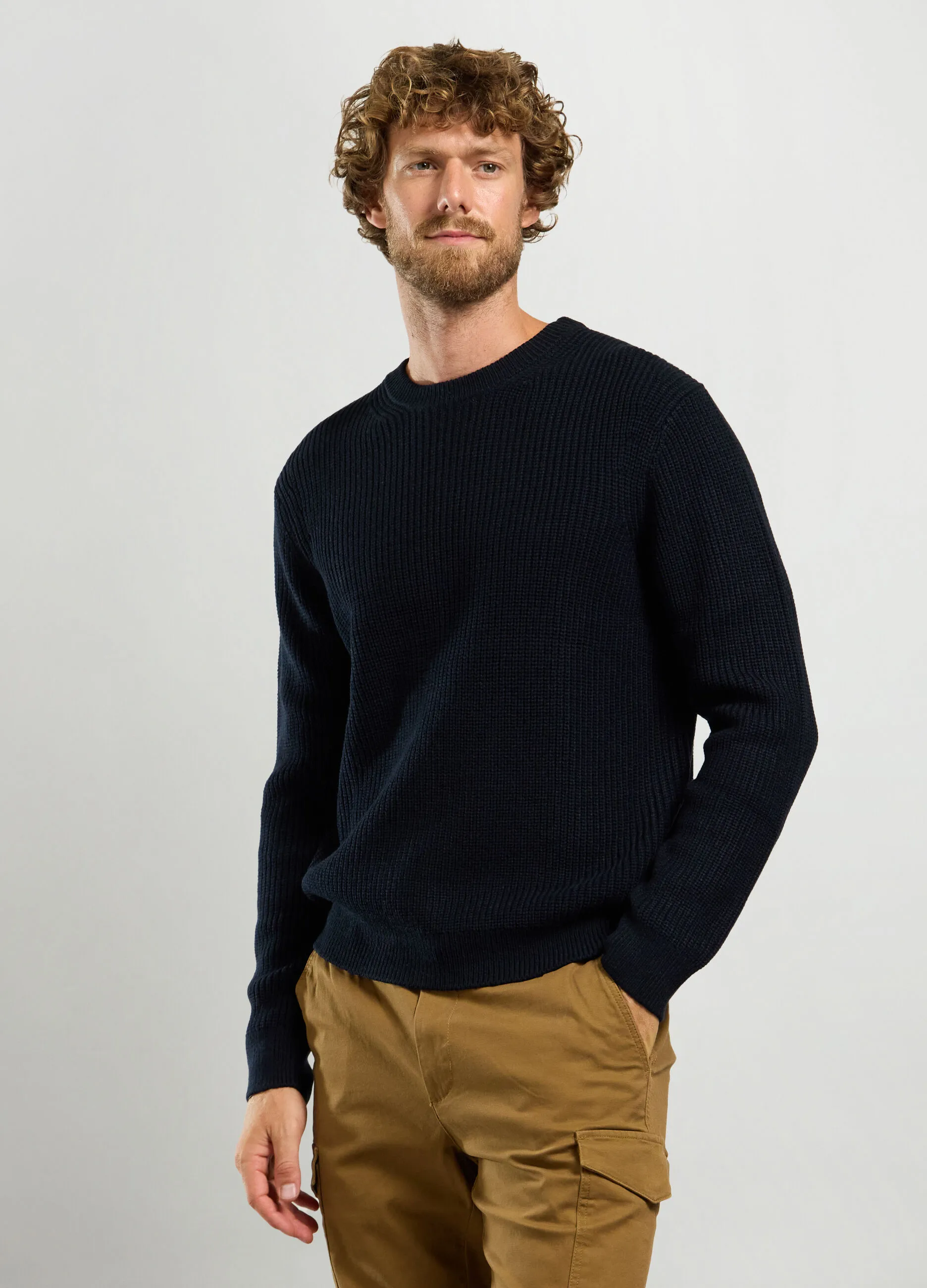 J. HART & BROS  Maglione girocollo costa inglese uomo