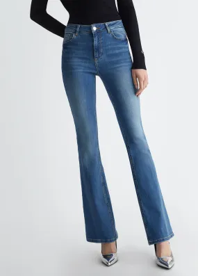 Jeans flare a vita alta