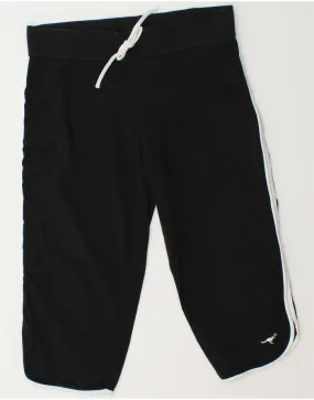 KANGAROOS Womens Capri Tracksuit Trousers UK 14/16 Medium  Black Cotton