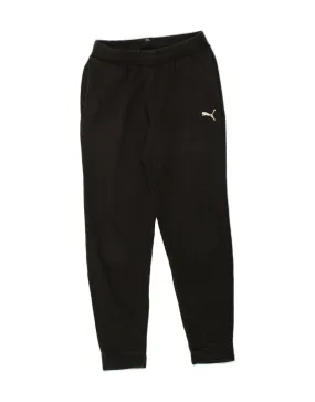 PUMA Boys Tracksuit Trousers Joggers 13-14 Years Large Black Cotton