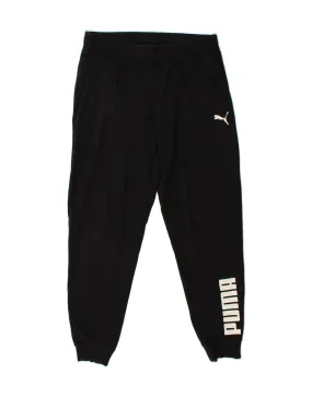 PUMA Mens Graphic Tracksuit Trousers Joggers Large  Black Cotton