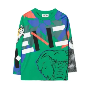  T-SHIRT KENZO. VERDE 